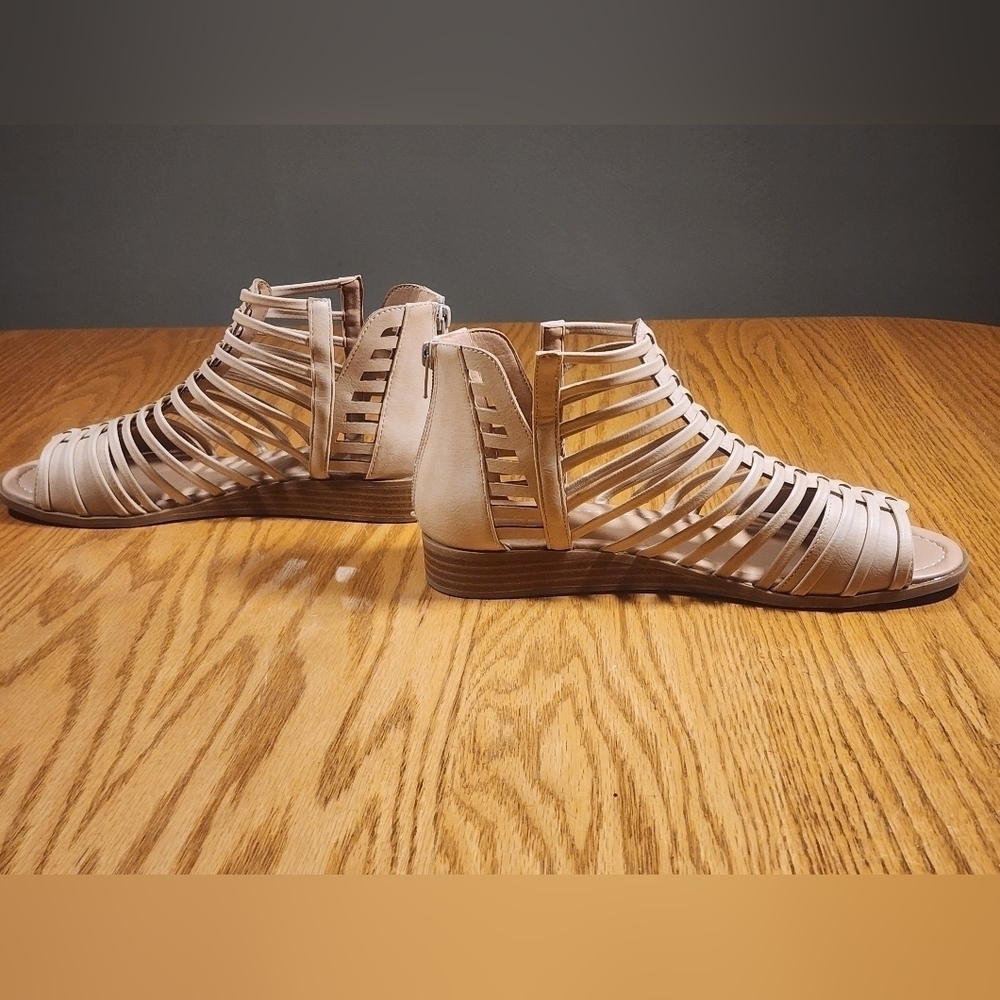 Journey & Crew Womens Tru Comfort Foam Caged Gladiator Wedge Sandal Size 9 - Picture 2 of 6